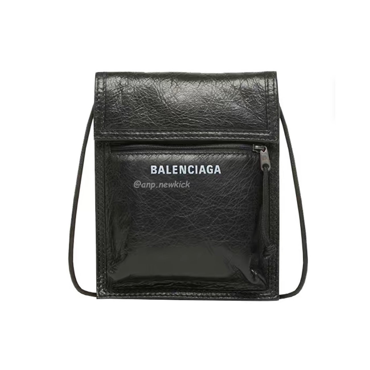 Balenciaga Explorer Arena Cracked Leather Messenger Bag Black (1) - newkick.app